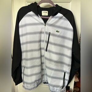 Lacoste Monochrome Striped Hoodie